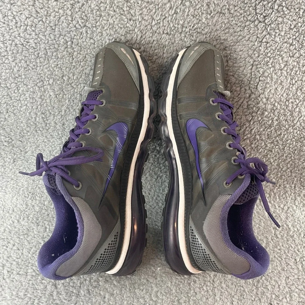 Nike Air Max+ 2009 Mens 12 Running Athletic Cushion Grey Purple Shoes 354744-017
